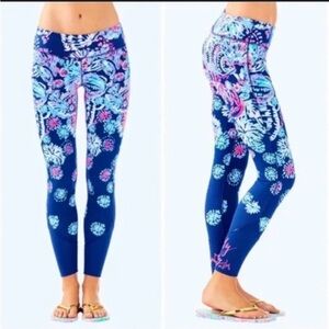 Lilly Pulitzer Blue and Pink Patterned Leggings